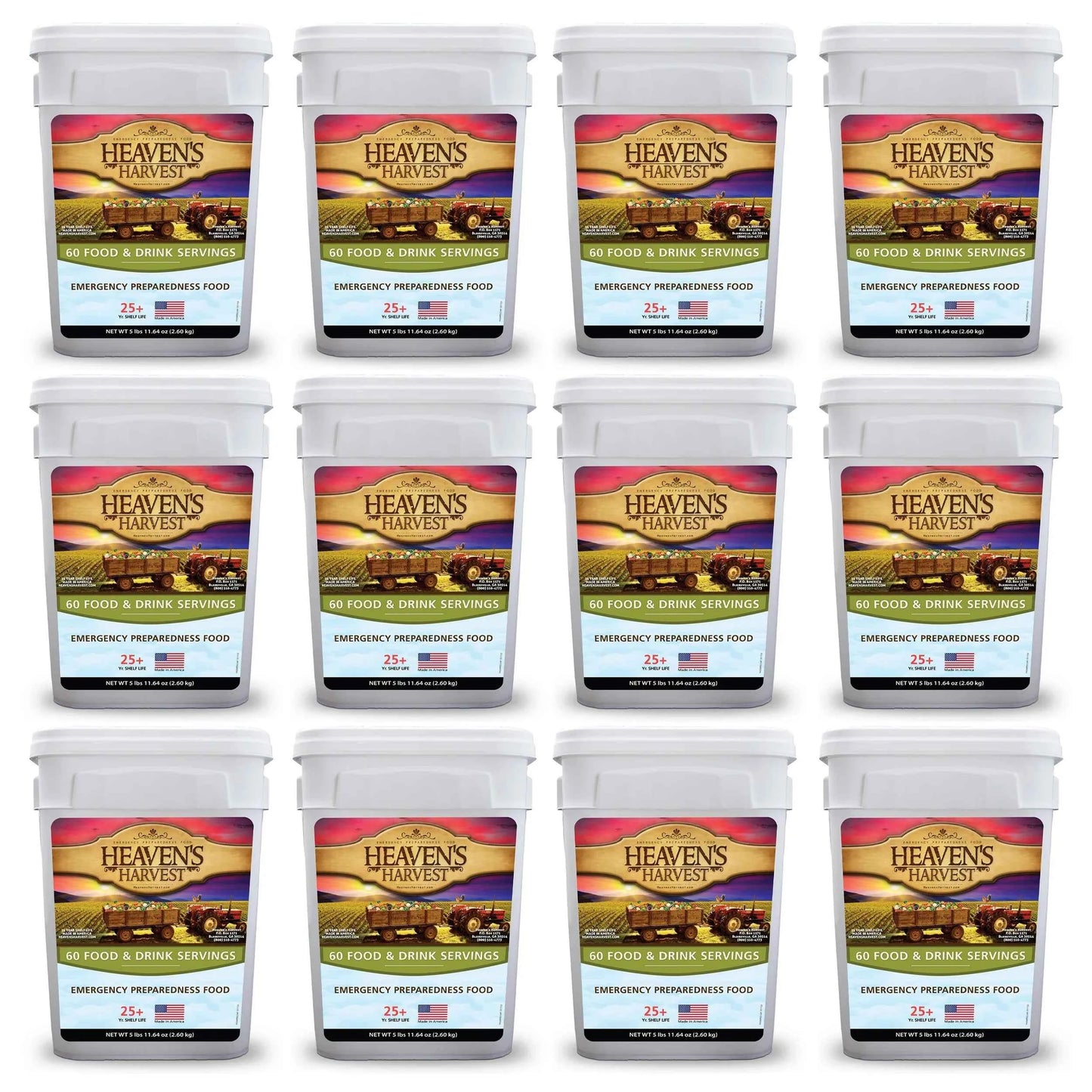 1 Week Kit -Starter Food & Drink Bucket - 1 Person 1 Week - 60 Servings - Emergency Survival Food Kit