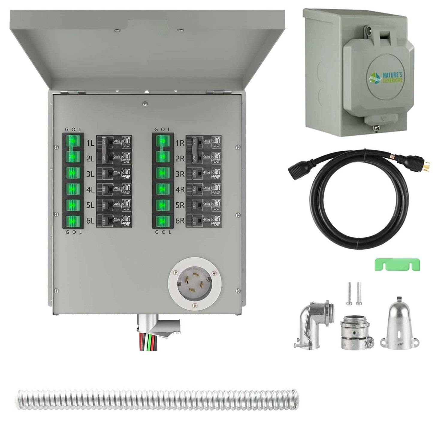 Nature's Generator 12-Circuit 120/240V 30A Non-Automatic Power Transfer Switch