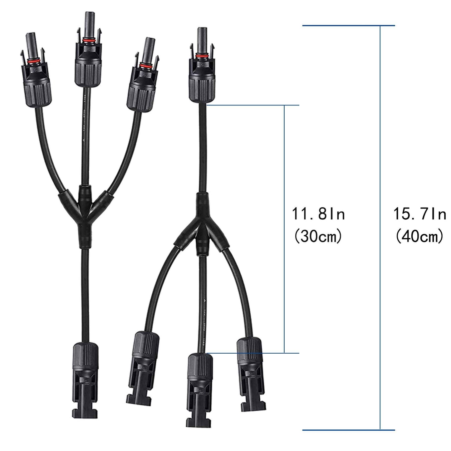 Solar Connectors M Branch Parallel Adapter Cable MMMF+FFFM Pair