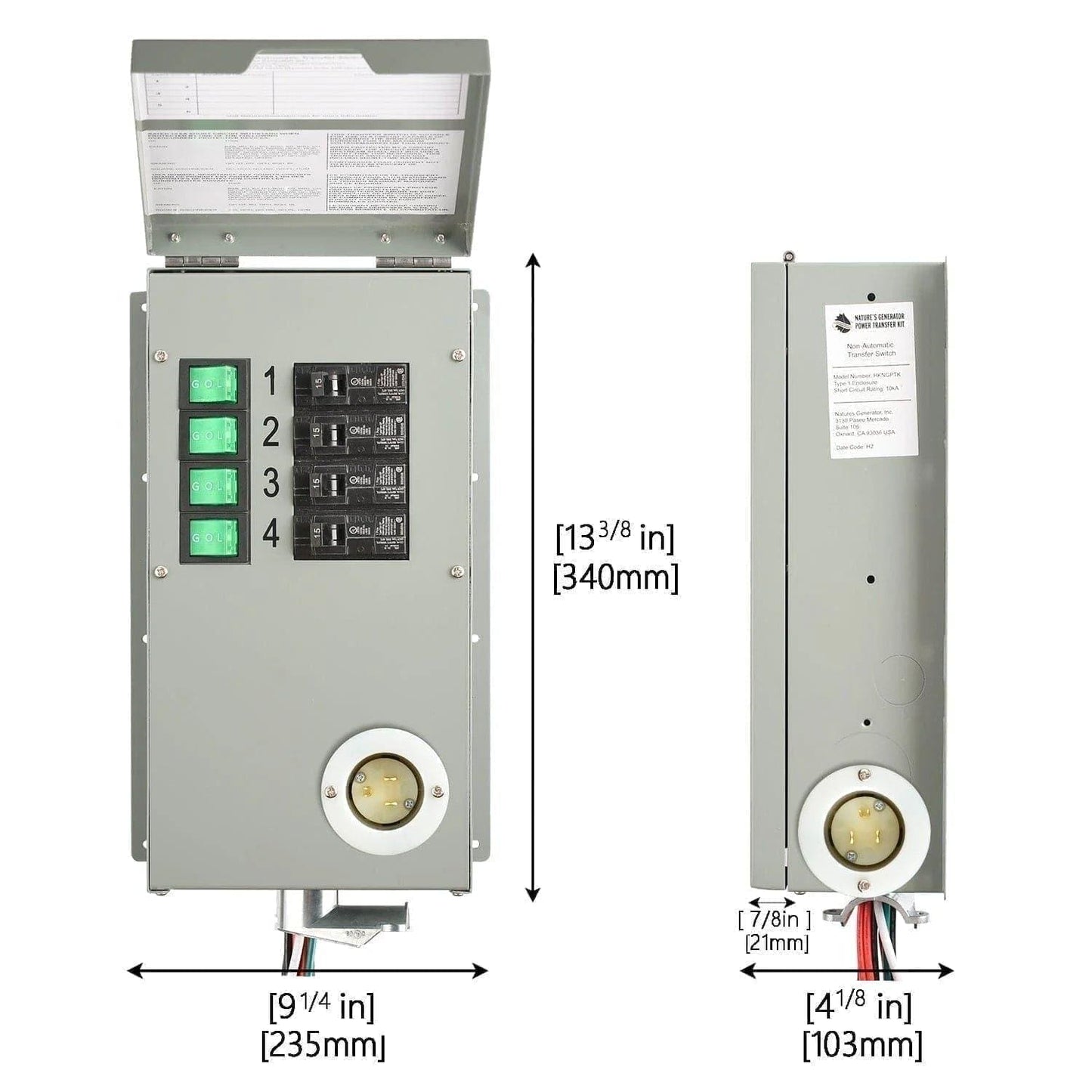 Nature's Generator Power Transfer Switch Kit - East Bay Industries