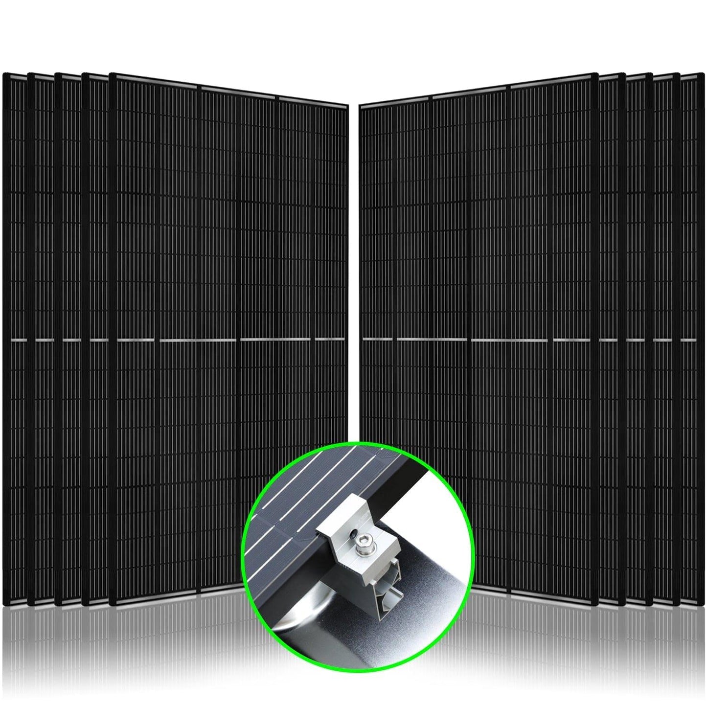 410 Watt Monocrystalline Solar Panel (10 Pack) With Solar Panel Mount Rack - East Bay Industries