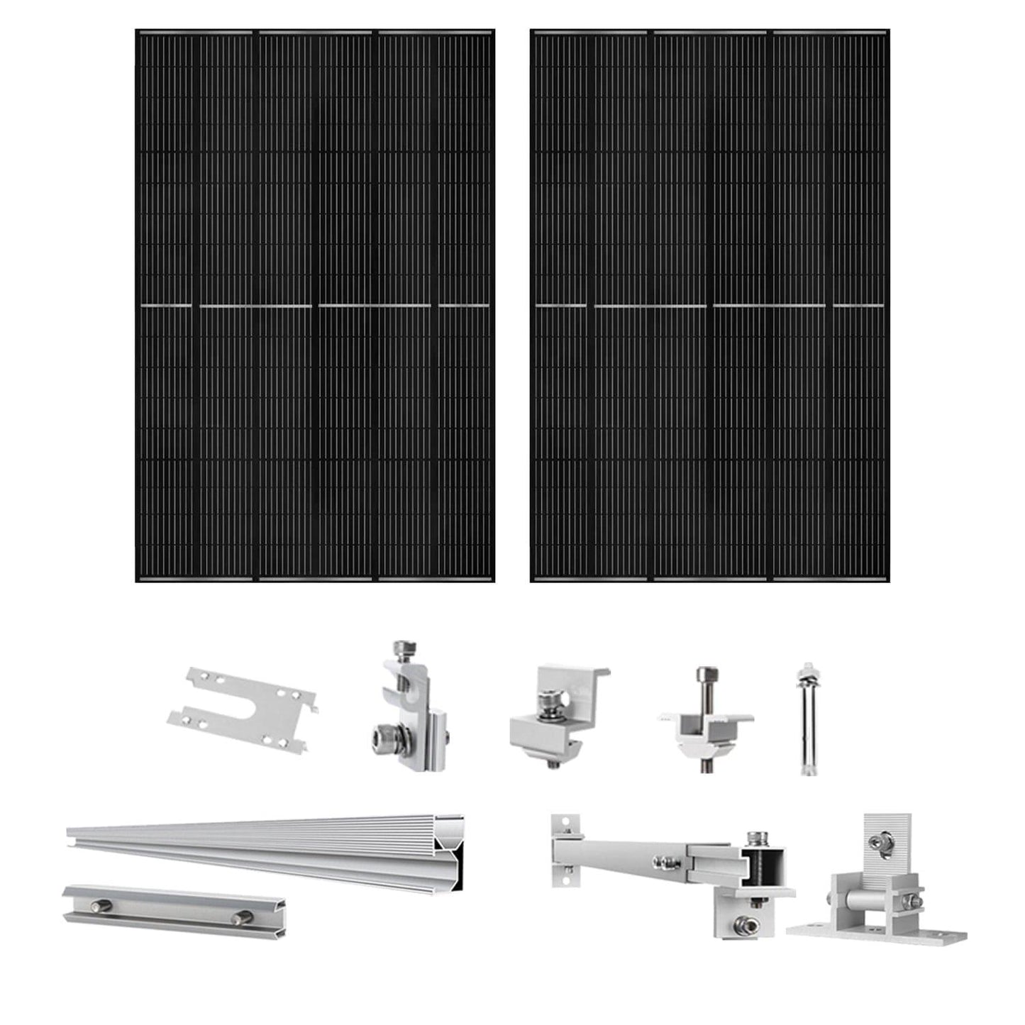410 Watt Monocrystalline Solar Panel (2 Pack) With Solar Panel Mount Rack - East Bay Industries