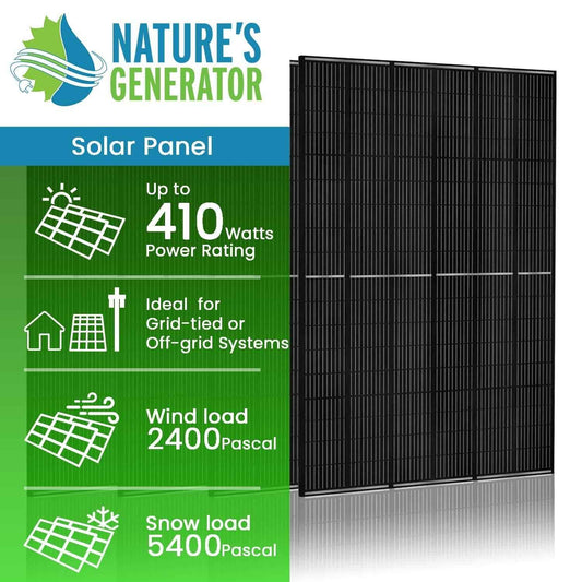 410 Watt Monocrystalline Solar Panel (4 Pack)