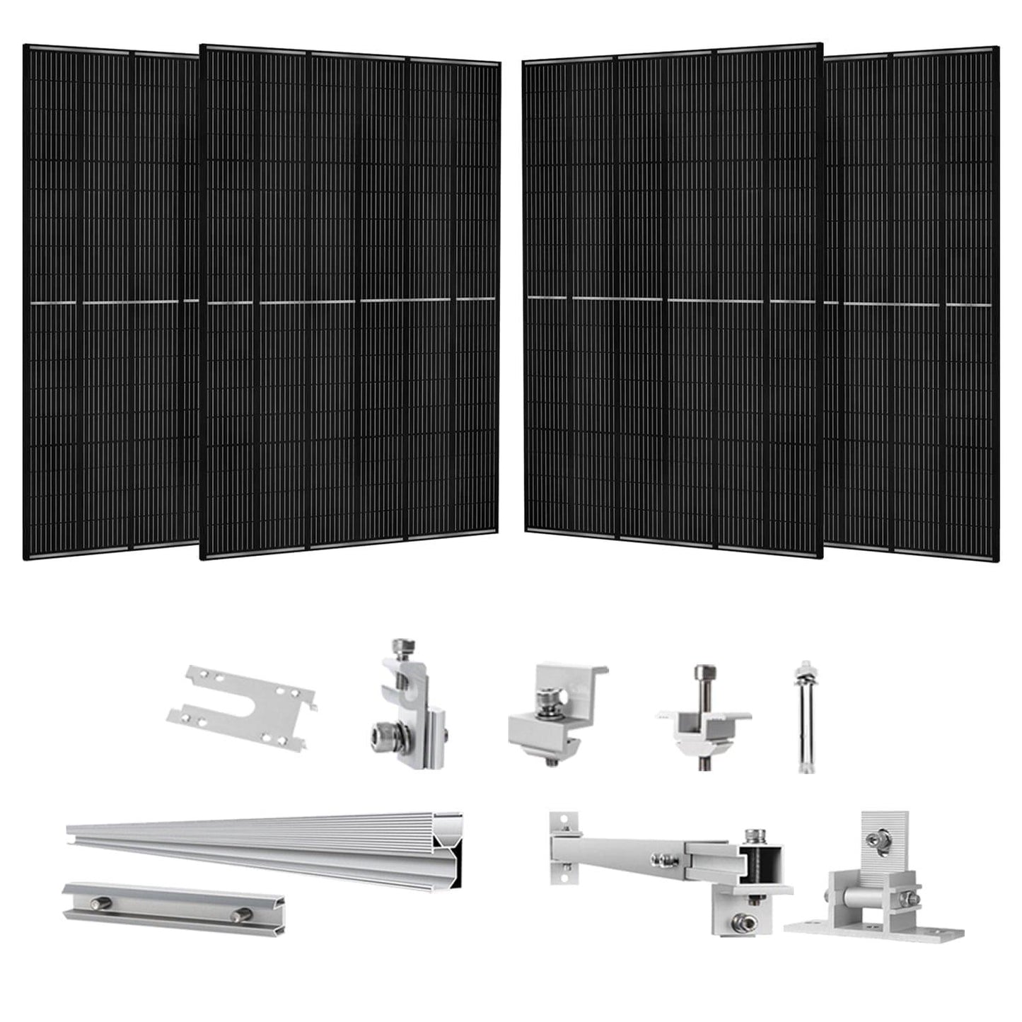 410 Watt Monocrystalline Solar Panel (4 Pack) With Solar Panel Mount Rack - East Bay Industries
