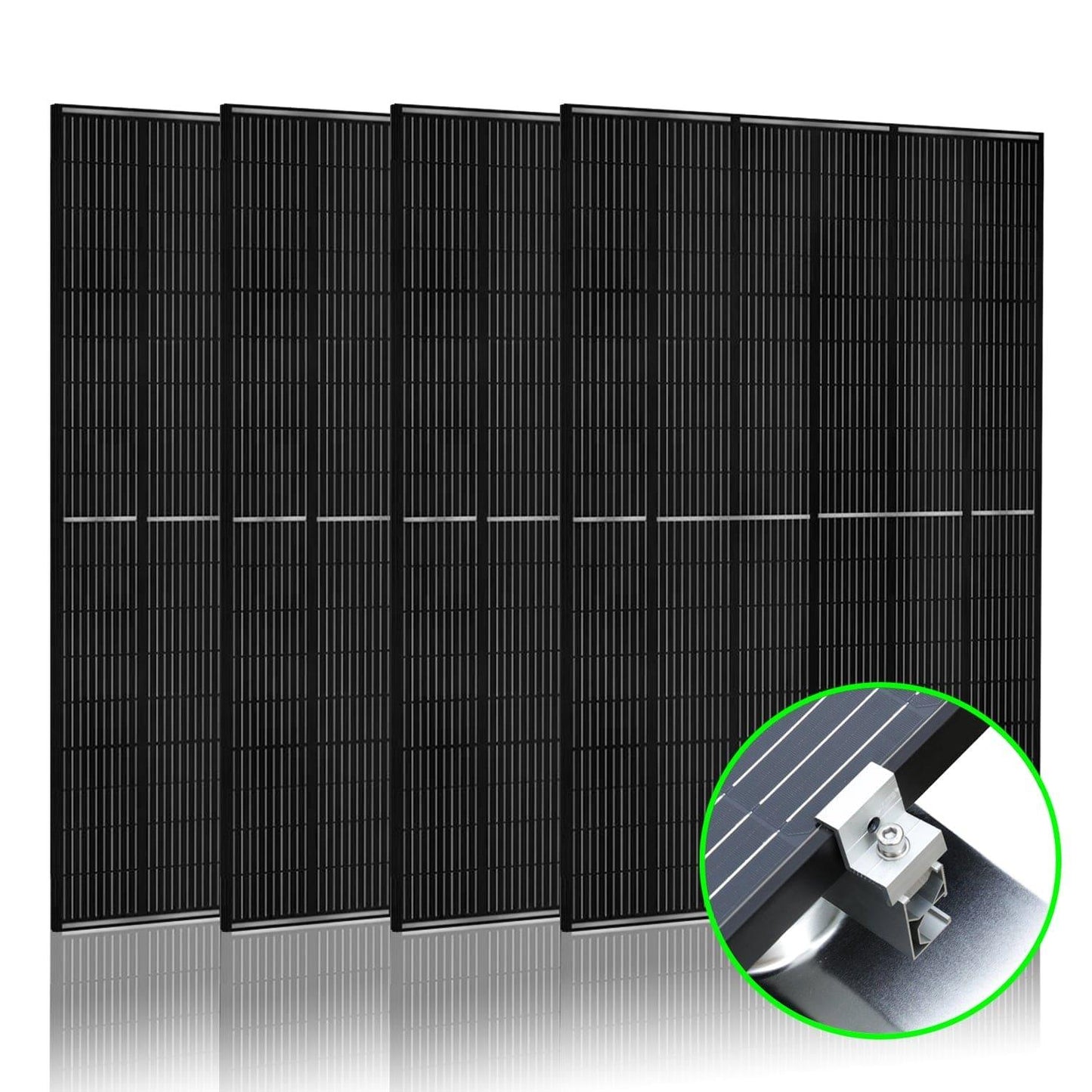 410 Watt Monocrystalline Solar Panel (4 Pack) With Solar Panel Mount Rack - East Bay Industries