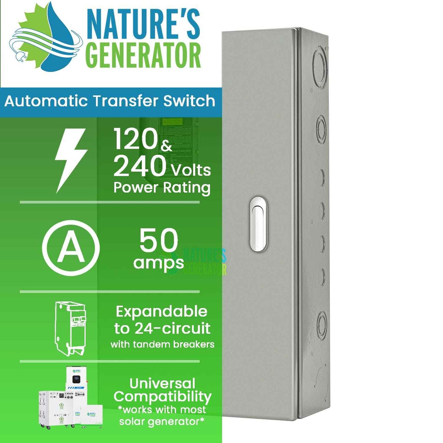50A Automatic Generator Transfer Switch