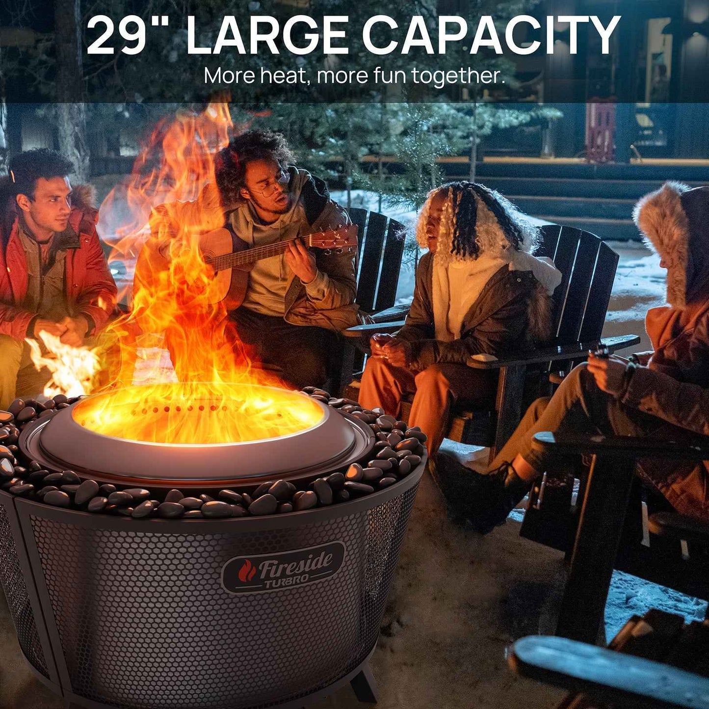 Fireside Pluto R29 Outdoor Fire Pit - Painted Black