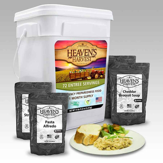 Combo Kit - Breakfast, Entree + Protein - 1 Person 1 Month - 308 Servings - Emergency Survival Food Kit - East Bay Industries