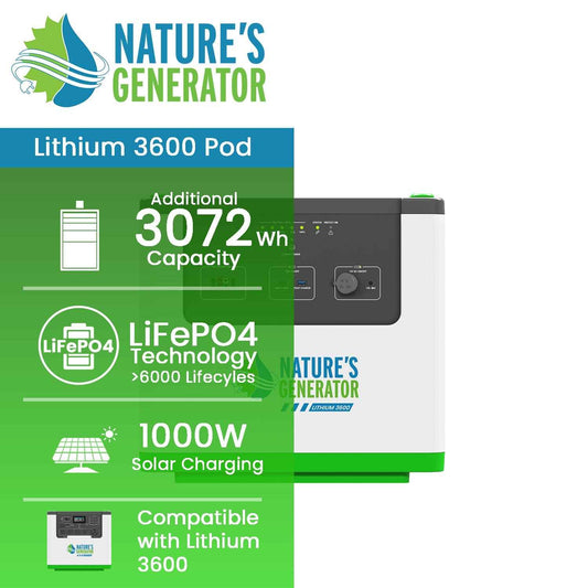 Nature's Generator Lithium 3600 Power Pod