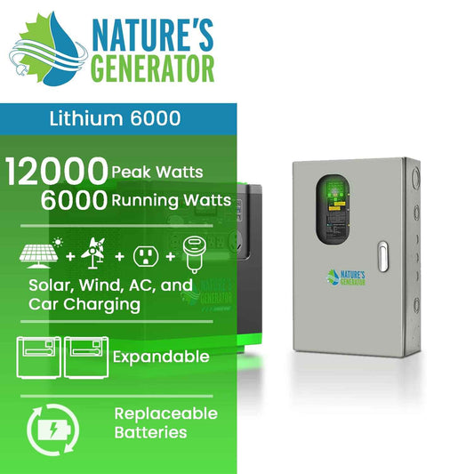 Nature's Generator Lithium 6000 and Transfer Switch