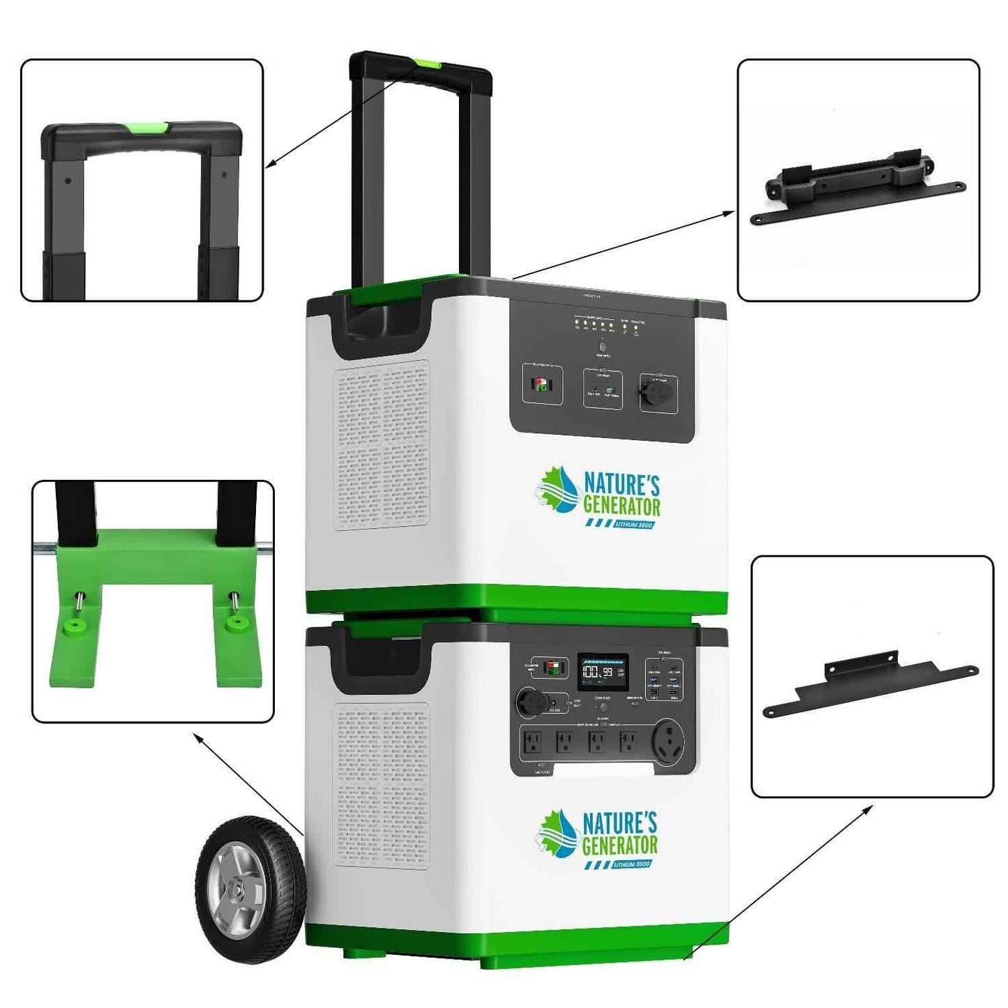 Nature's Generator Lithium 3600 Heavy Duty Cart