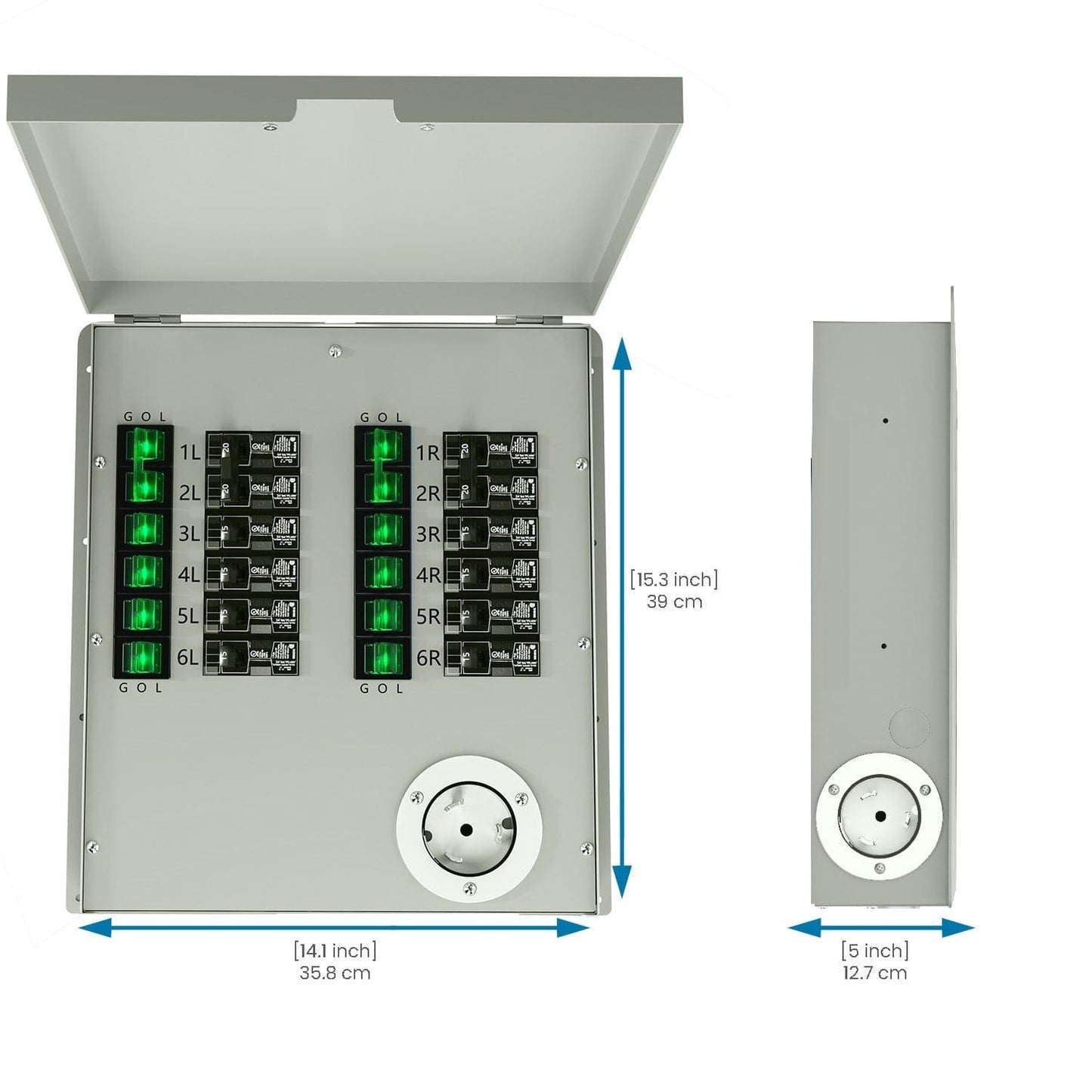 Nature's Generator 12-Circuit 120/240V 50A Non-Automatic Power Transfer Switch - East Bay Industries