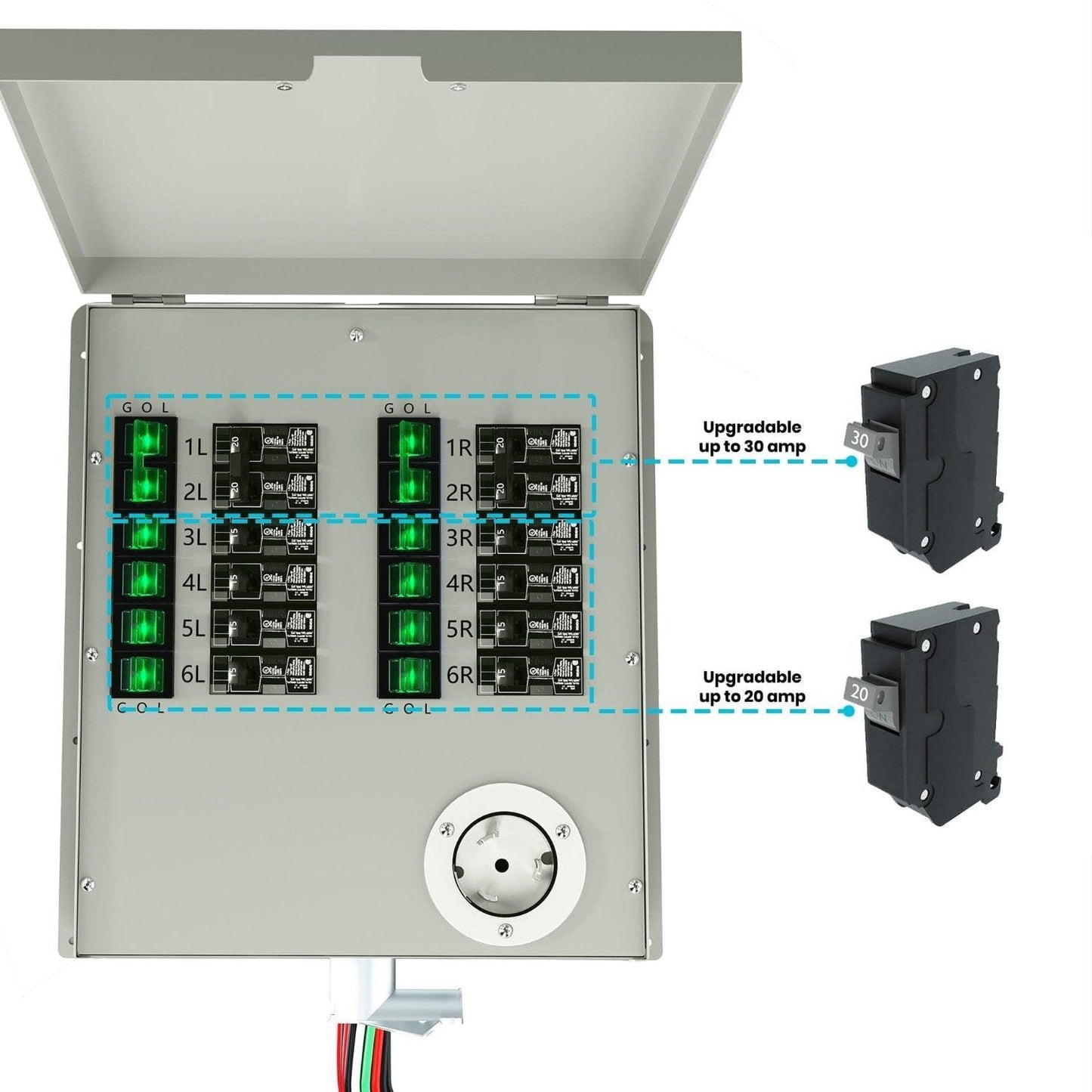 Nature's Generator 12-Circuit 120/240V 50A Non-Automatic Power Transfer Switch - East Bay Industries