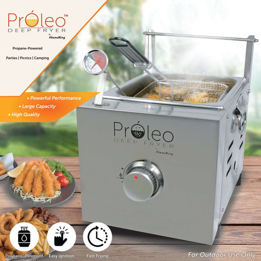 Flame King Proleo 1 Gallon Portable Propane Deep Fryer