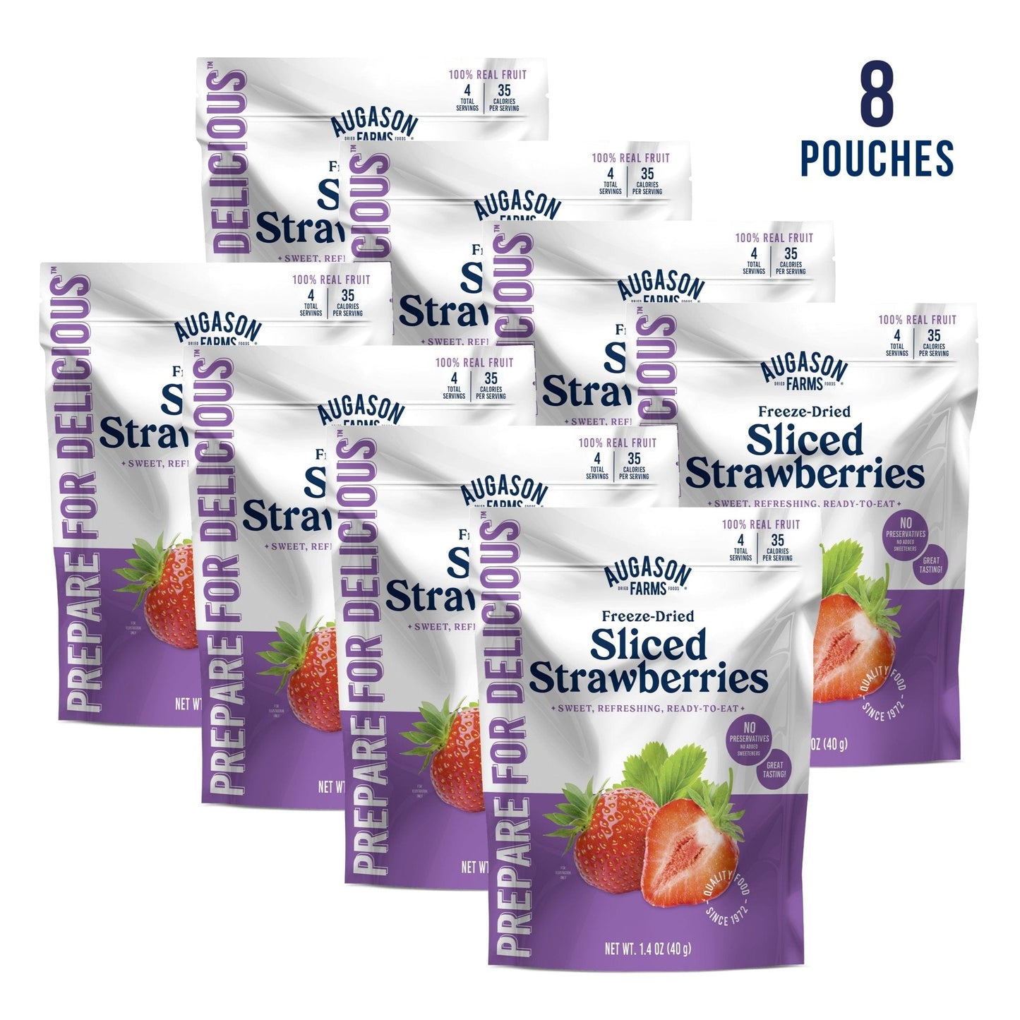 Augason Farms Freeze Dried Sliced Strawberries 4 Servings