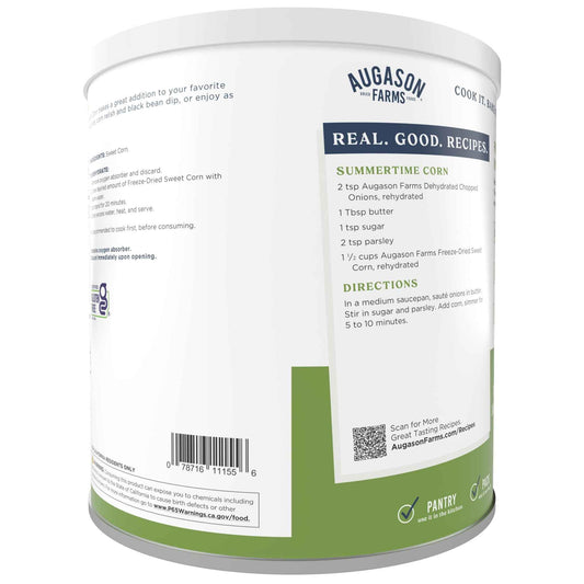 Freeze Dried Sweet Corn Can, 30 Servings