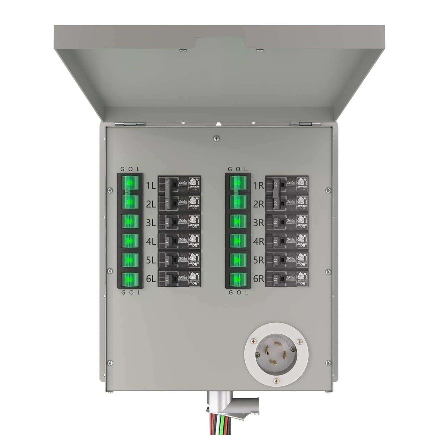 Nature's Generator 12-Circuit 120/240V 30A Non-Automatic Power Transfer Switch - East Bay Industries