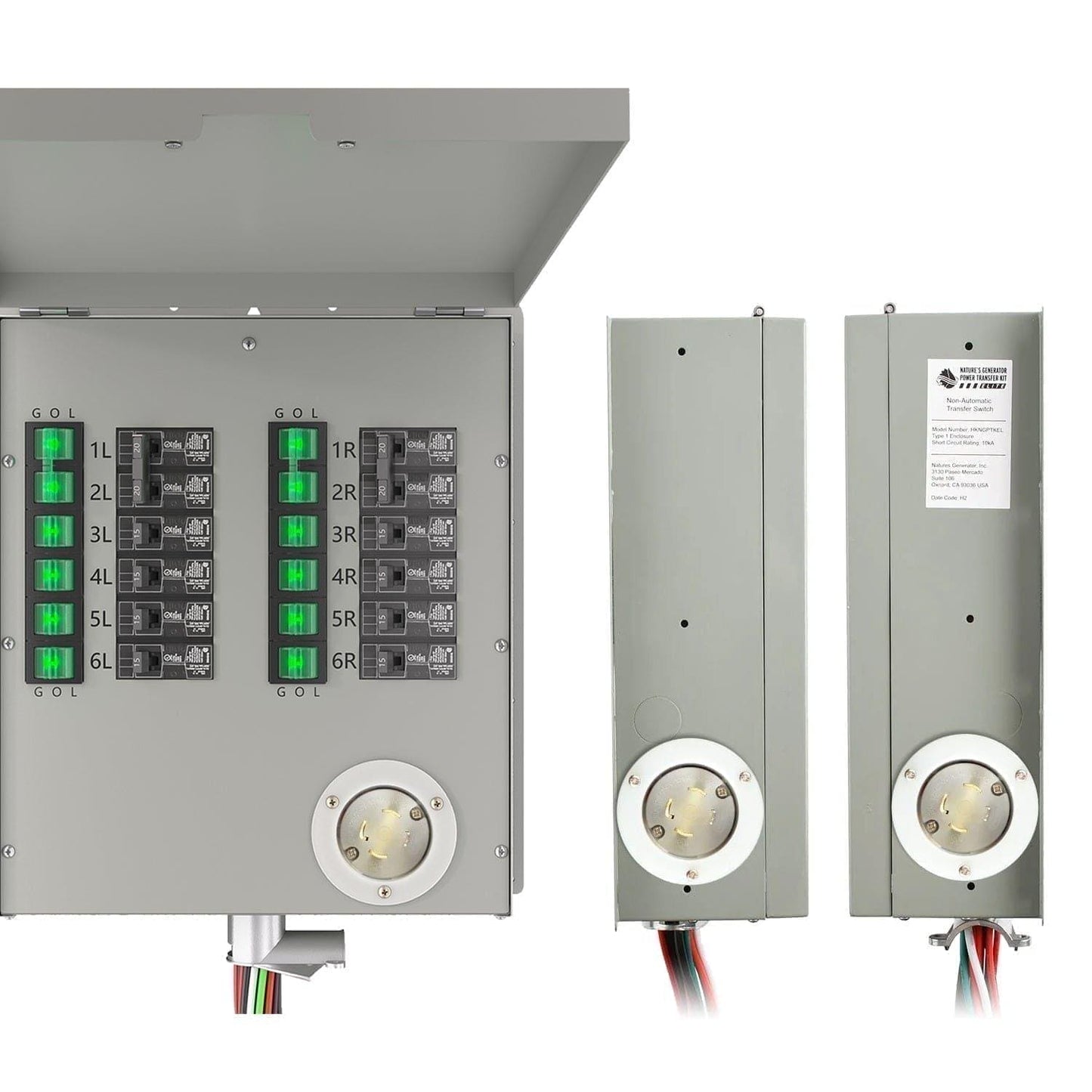 Nature's Generator 12-Circuit 120/240V 30A Non-Automatic Power Transfer Switch - East Bay Industries