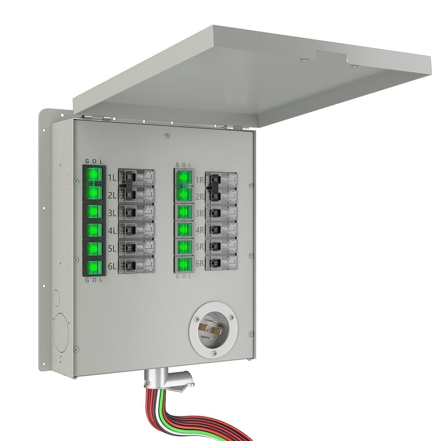 Nature's Generator 12-Circuit 120/240V 30A Non-Automatic Power Transfer Switch - East Bay Industries