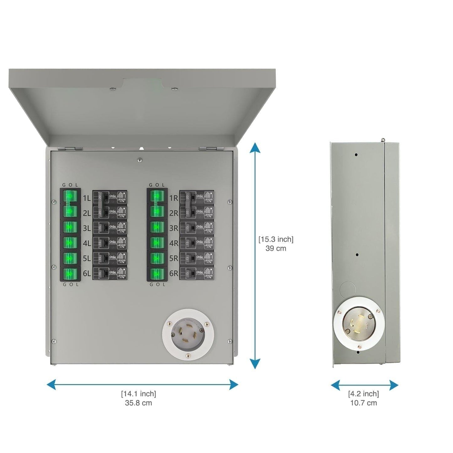 Nature's Generator 12-Circuit 120/240V 30A Non-Automatic Power Transfer Switch - East Bay Industries
