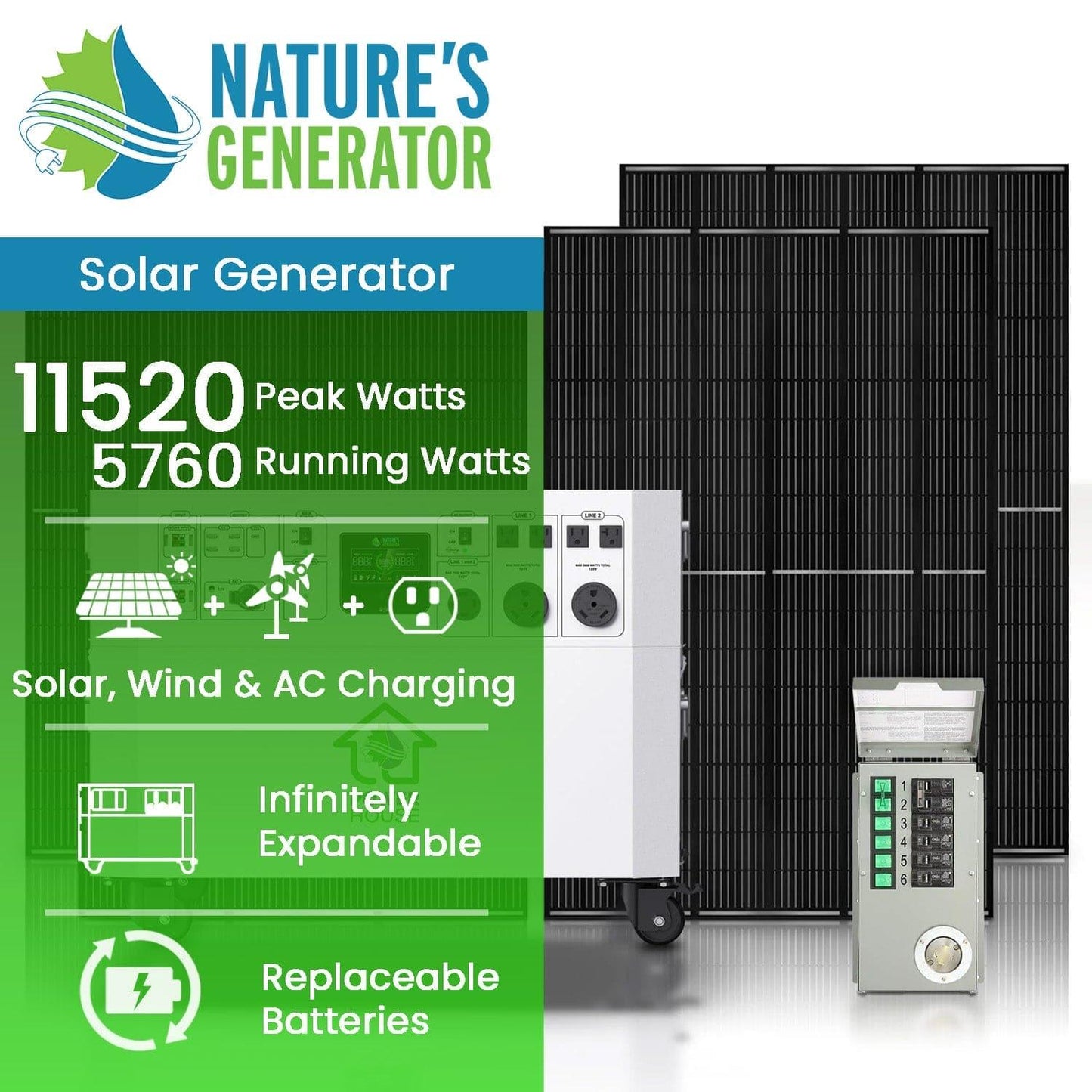 Nature's Generator Powerhouse Gold Plus PE System - East Bay Industries