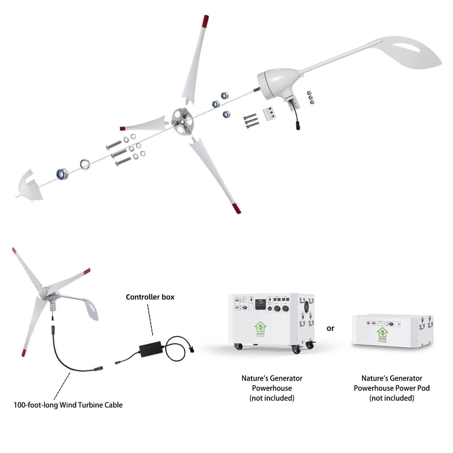 Nature's Generator Powerhouse Wind Turbine - East Bay Industries