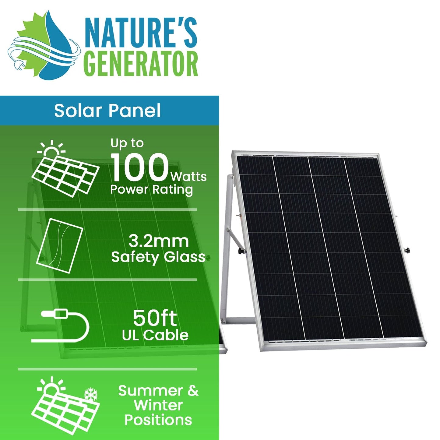 Nature's Generator Power Panel - 2 Panel System - East Bay Industries