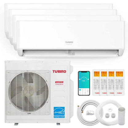 Greenland 36,000 BTU Quad-Zone(4) Mini Split AC with Heat Pump (R454B)