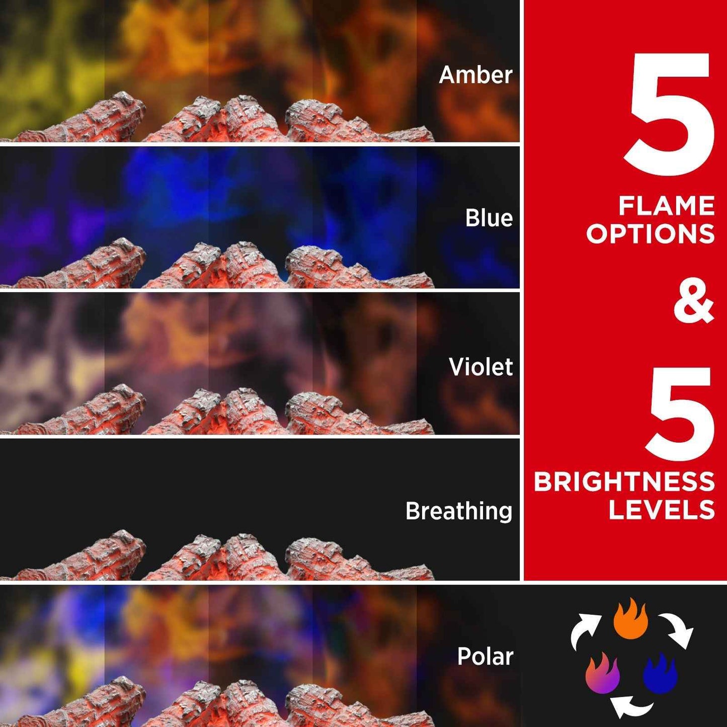 Eternal Flame EF26-PB Electric Fireplace Logs