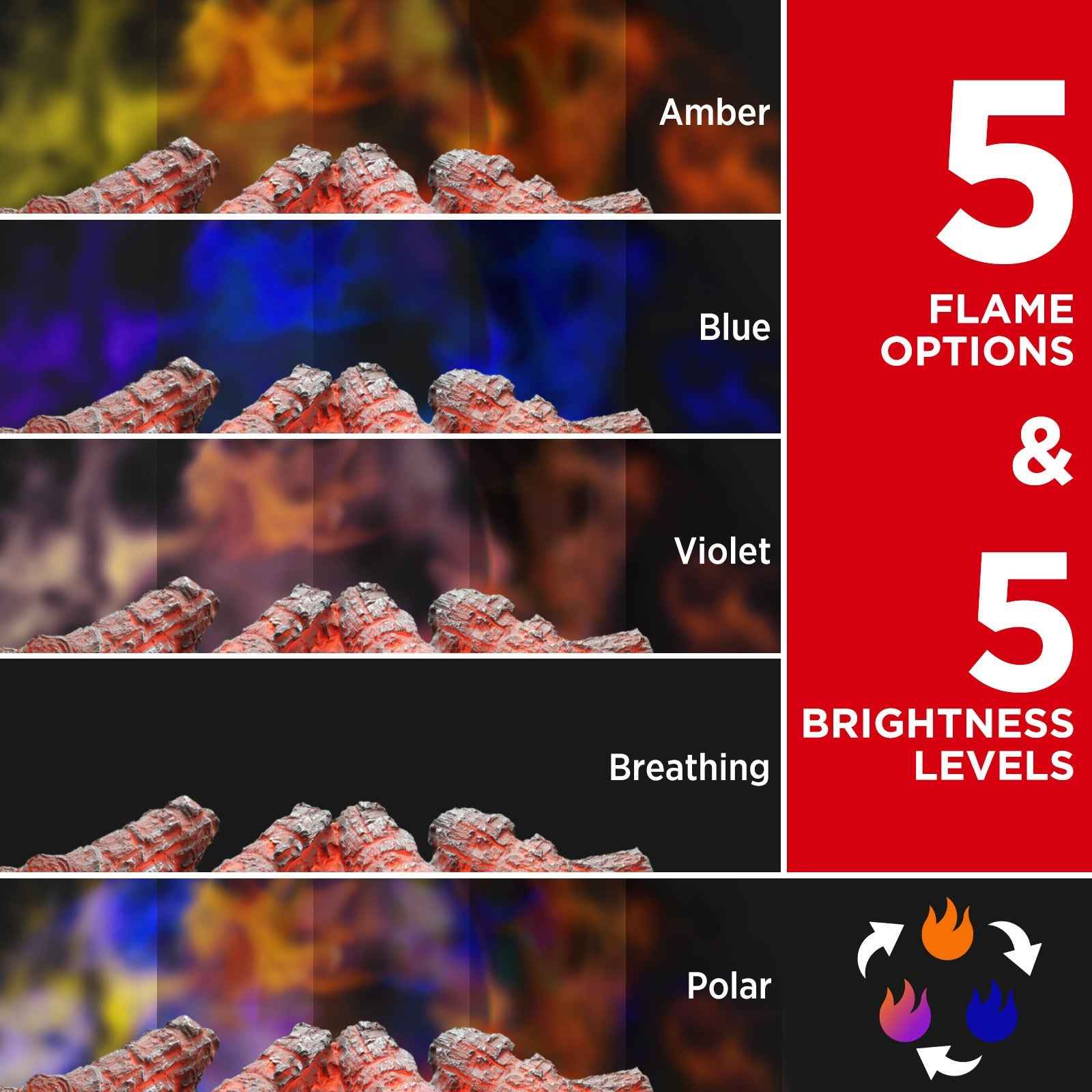 Eternal Flame EF26-PB Electric Fireplace Logs