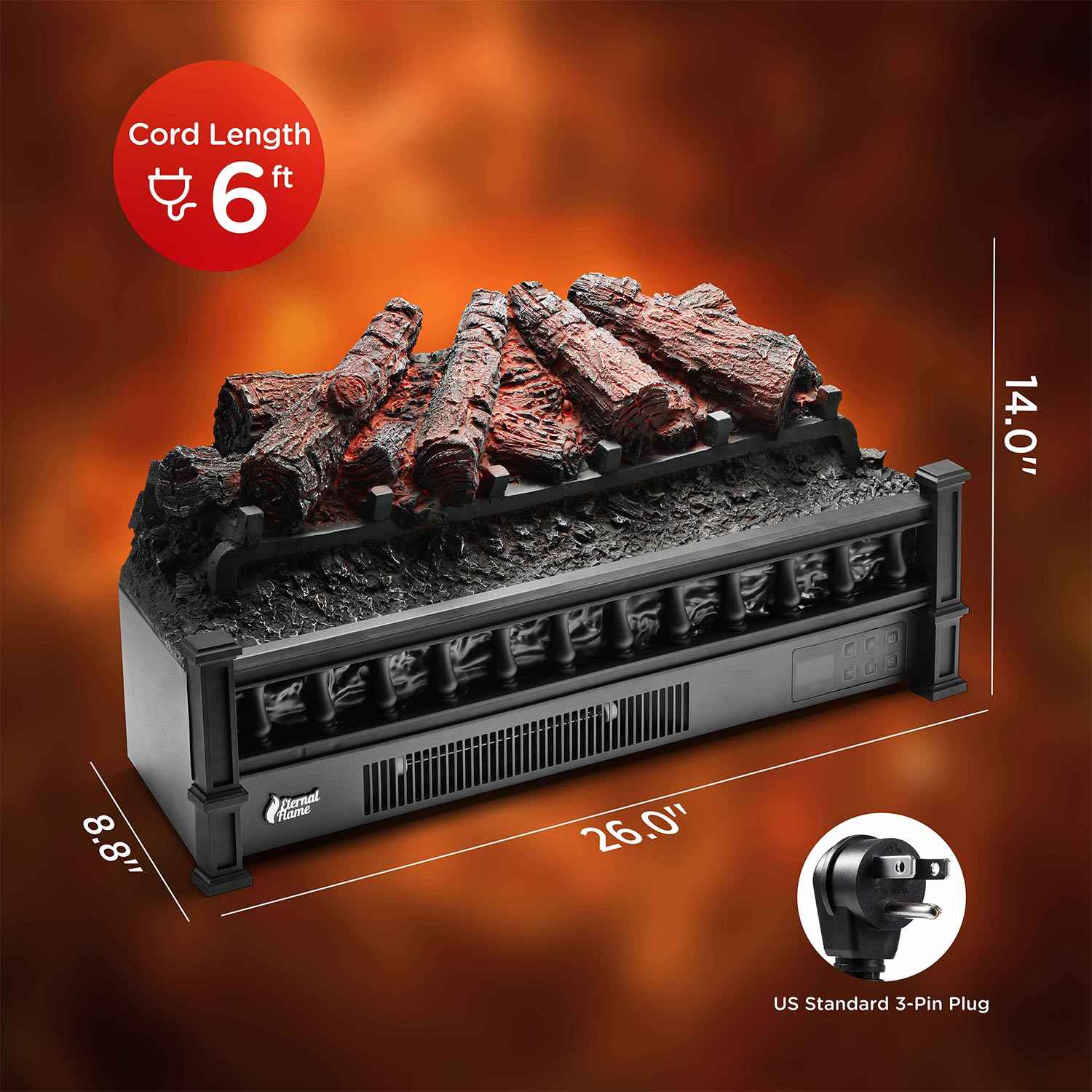 Eternal Flame EF26-PB Electric Fireplace Logs