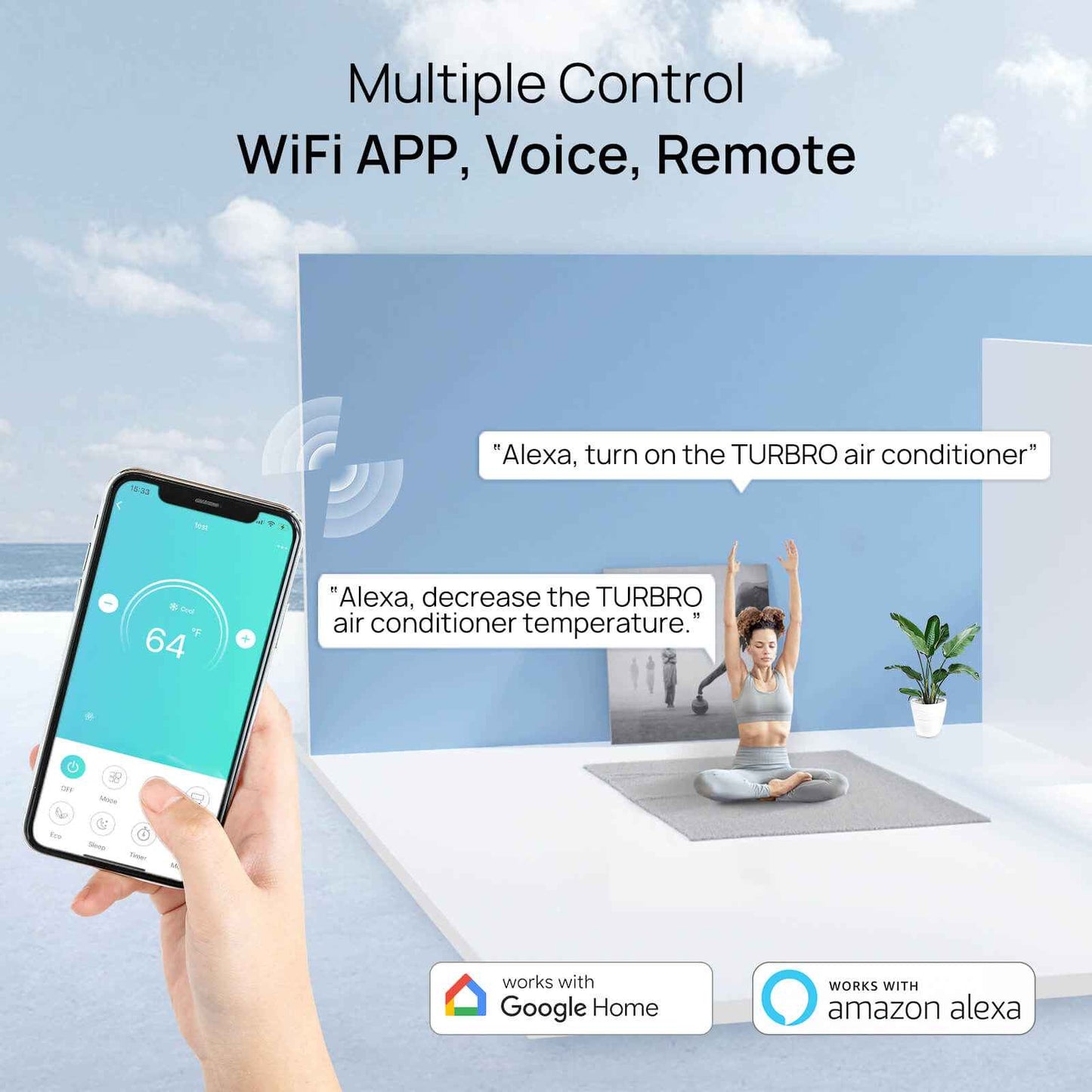 Greenland 18,000 BTU Dual Zone(2) Mini Split AC with Heat Pump (R454B)