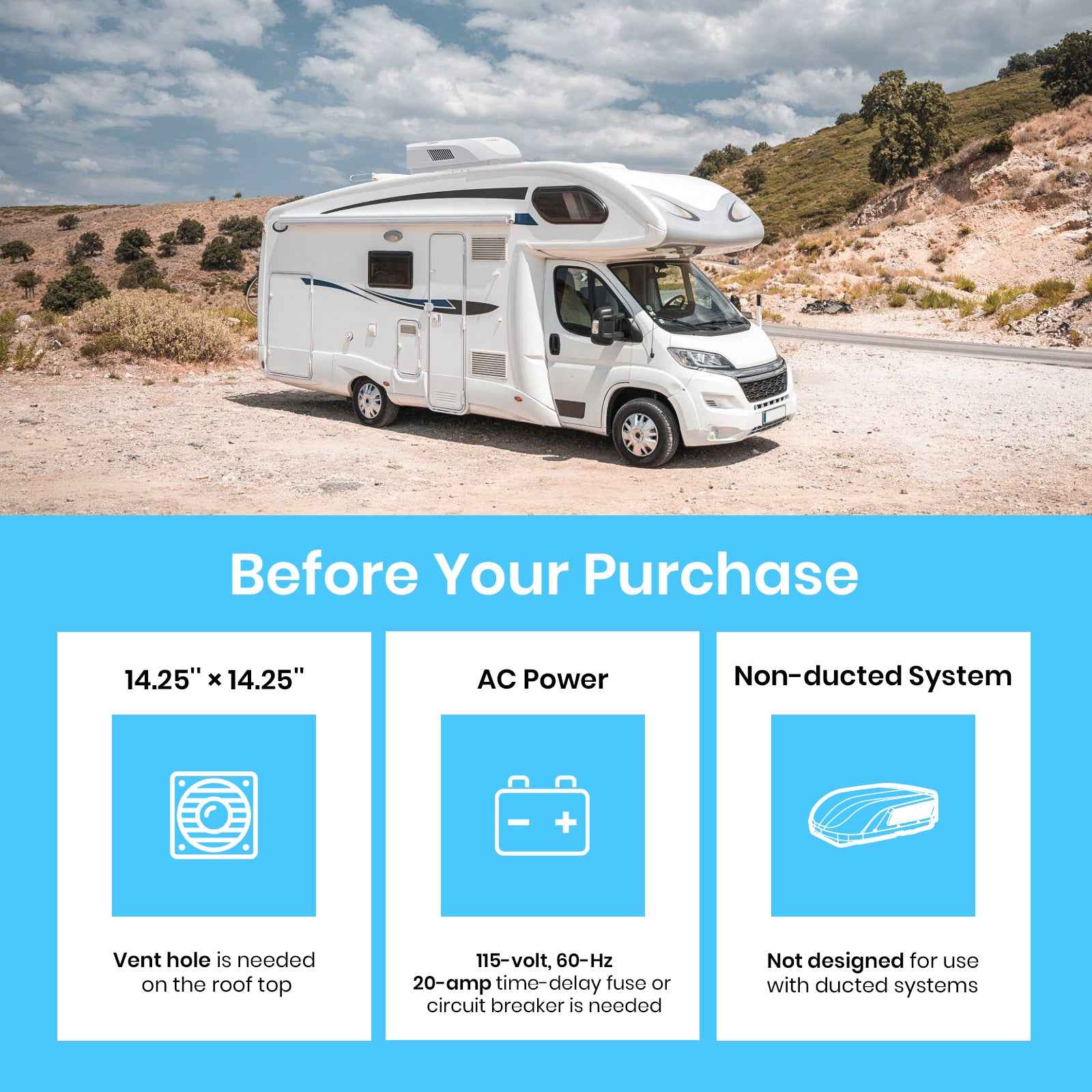 16,000 BTU RV Air Conditioner with Heat Pump