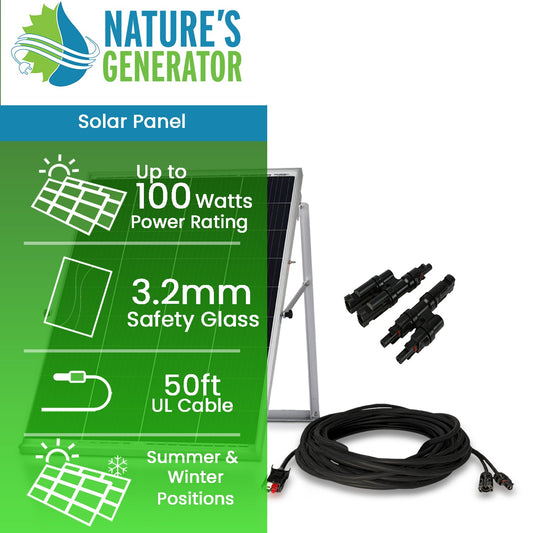 Nature's Generator Power Panel with 50 foot cable and MC4 Branch Connector - East Bay Industries