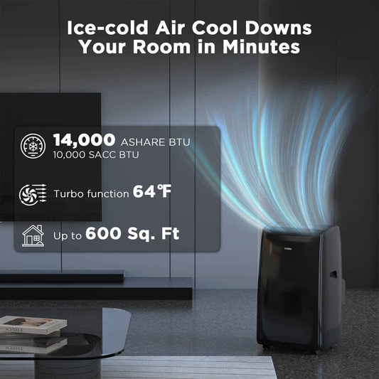 Greenland 14,000 BTU Smart WiFi Portable Air Conditioner - Black
