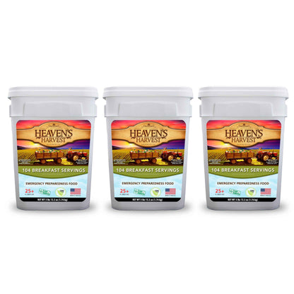 Combo Kit - Breakfast, Entree + Protein - 3 Months - 308 Servings - Emergency Survival Food Kit