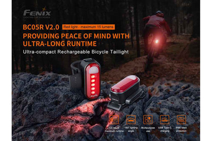 Fenix BC05R V2.0 Rechargeable Bicycle Tail Light