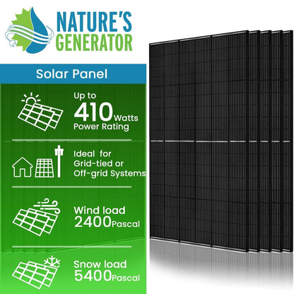 410 Watt Monocrystalline Solar Panel (10 Pack) - East Bay Industries