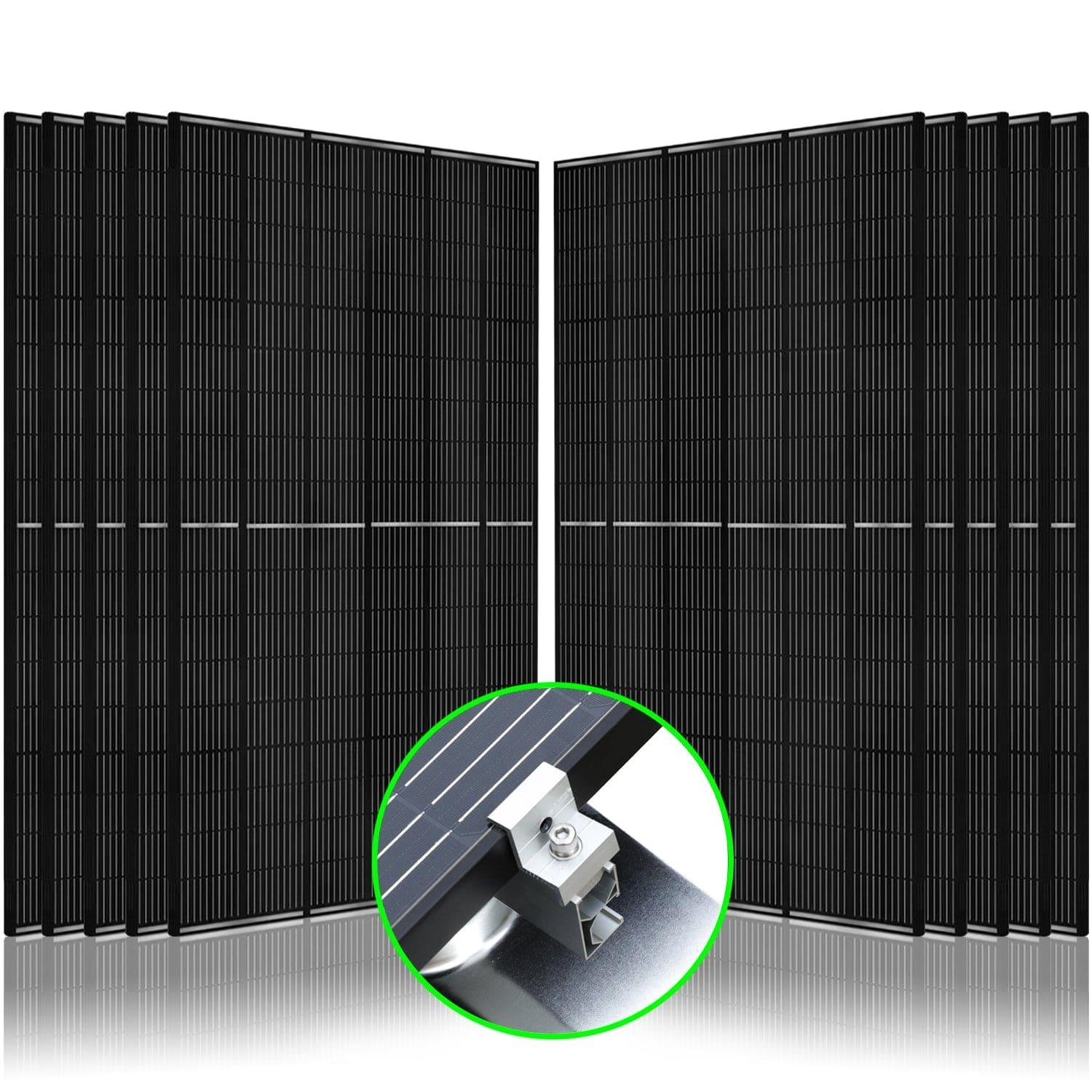 410 Watt Monocrystalline Solar Panel (10 Pack) With Solar Panel Mount Rack - East Bay Industries