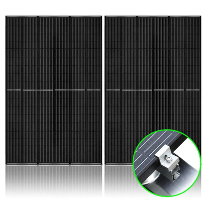 410 Watt Monocrystalline Solar Panel (2 Pack) With Solar Panel Mount Rack - East Bay Industries