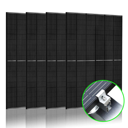 410 Watt Monocrystalline Solar Panel (4 Pack) With Solar Panel Mount Rack - East Bay Industries