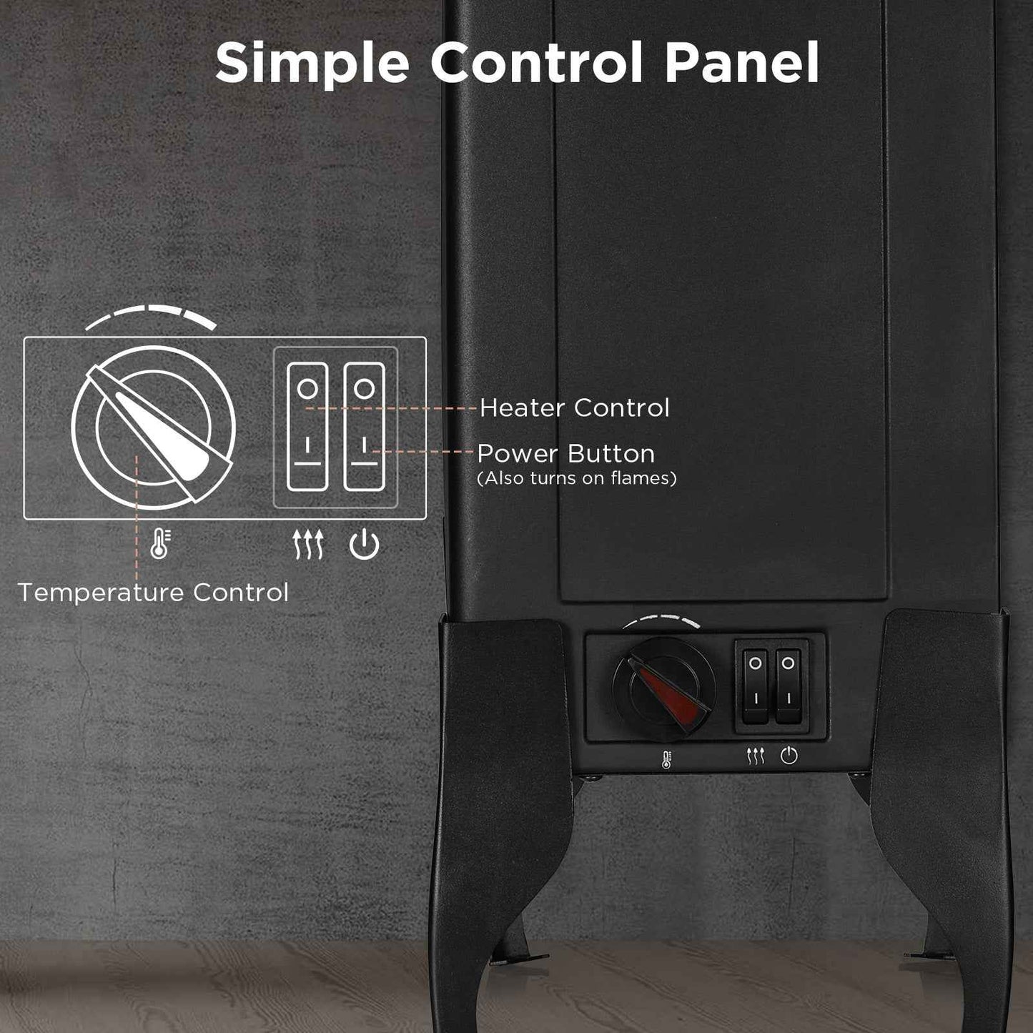 Suburbs TS17 Electric Fireplace Stove Heater