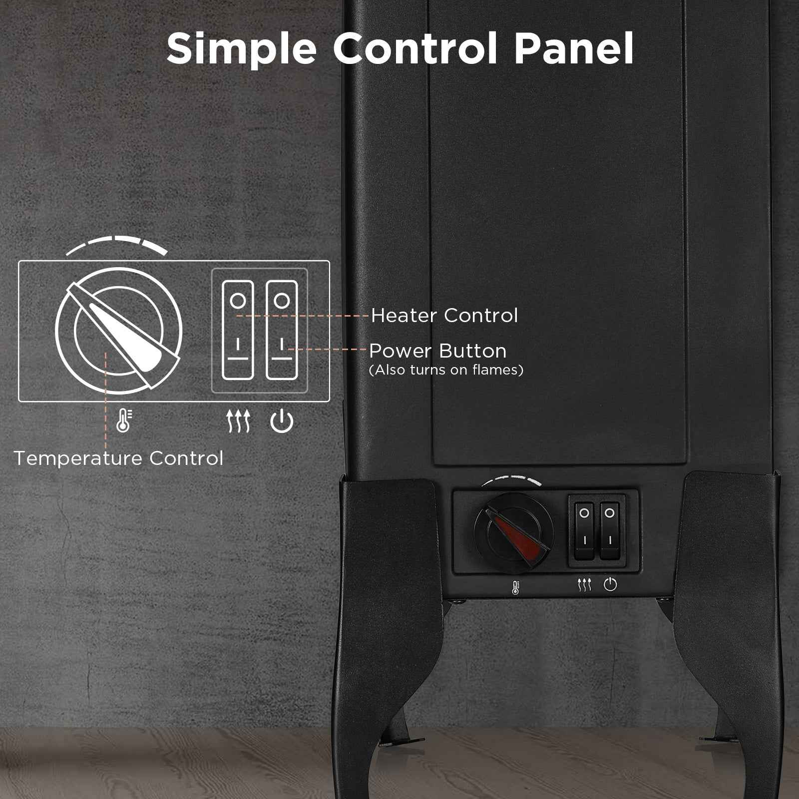 Suburbs TS17 Electric Fireplace Stove Heater