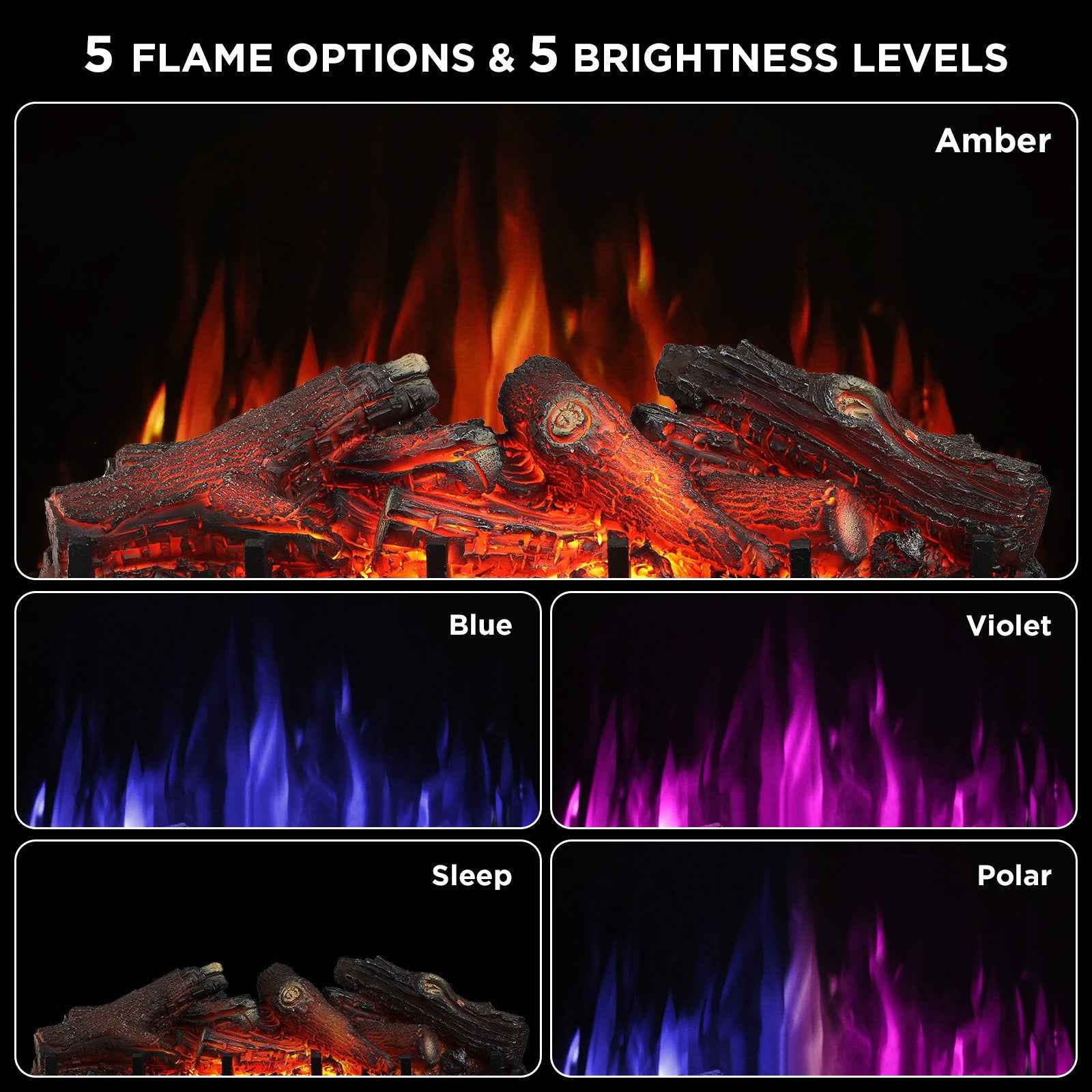 Eternal Flame EF30-PB Electric Fireplace Logs