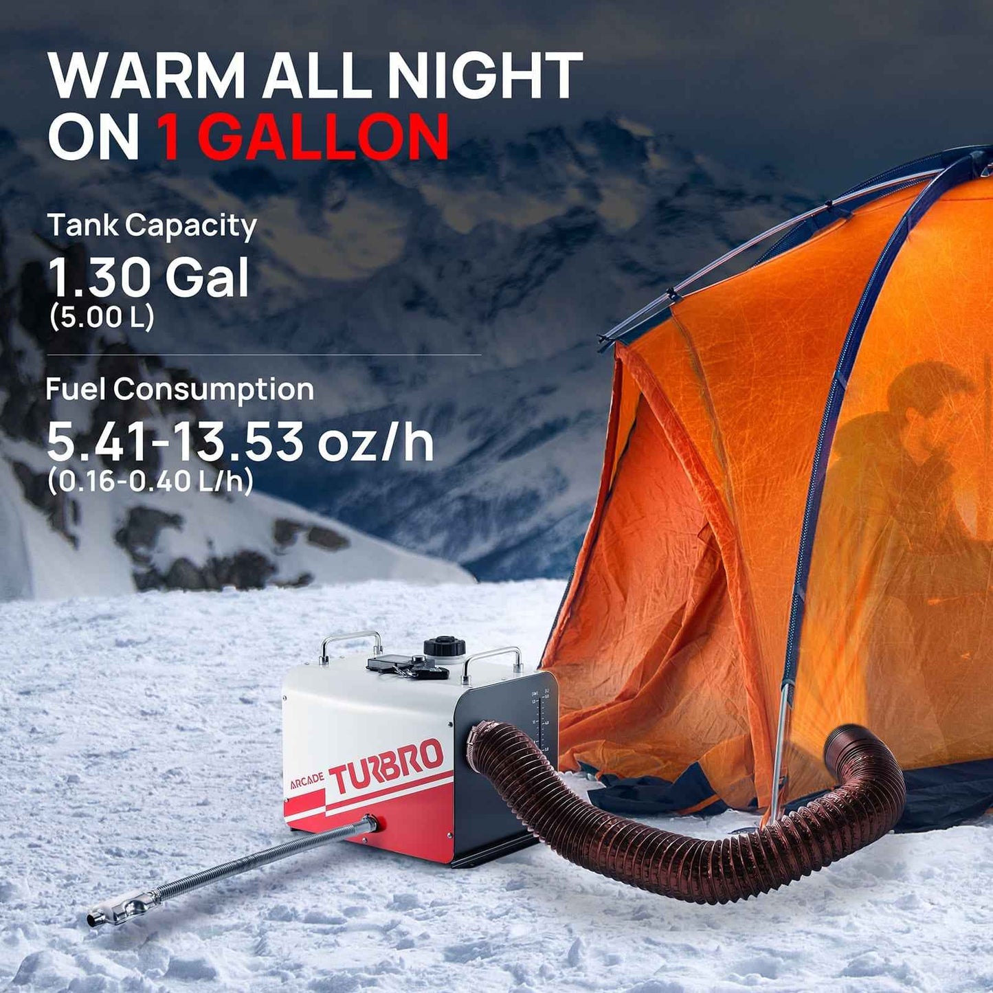 Arcade H8BP Diesel Heater, 8kW Triple Power, All-in-One Compact