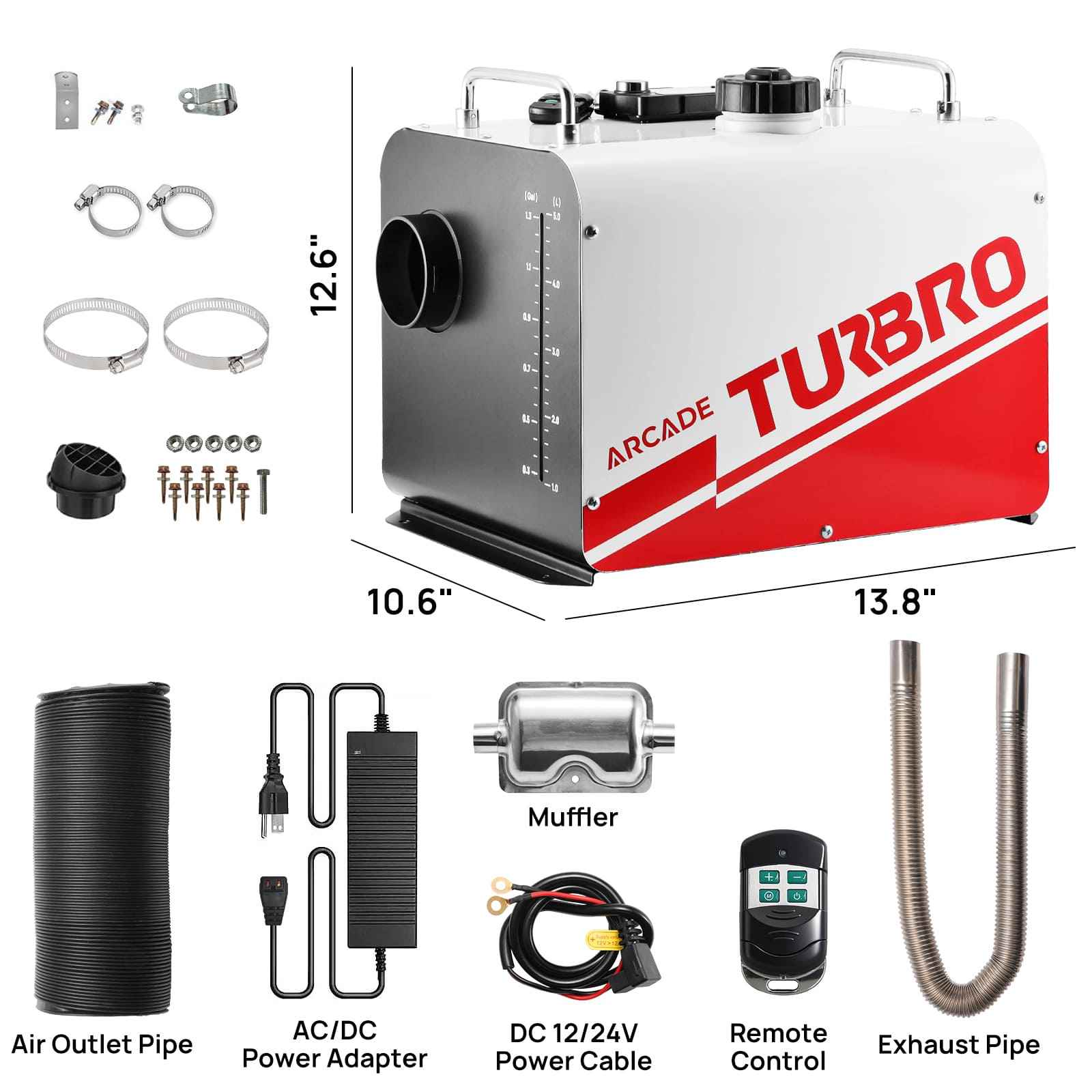 Arcade H8BP Diesel Heater, 8kW Triple Power, All-in-One Compact