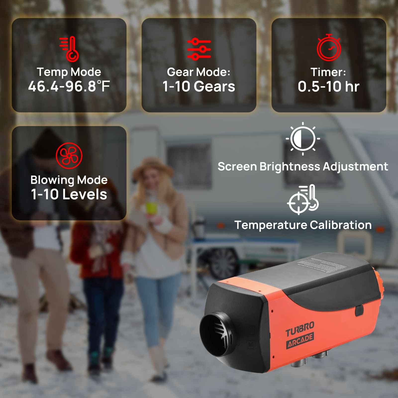 Arcade S8BP Diesel Heater, 9kW Dual Voltage, 4 Gal Large Tank