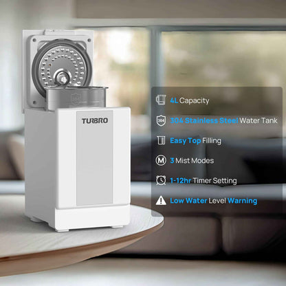 Greenland GLS04 Steam Warm Mist Humidifier, Stainless Steel 4L (1 Gal)