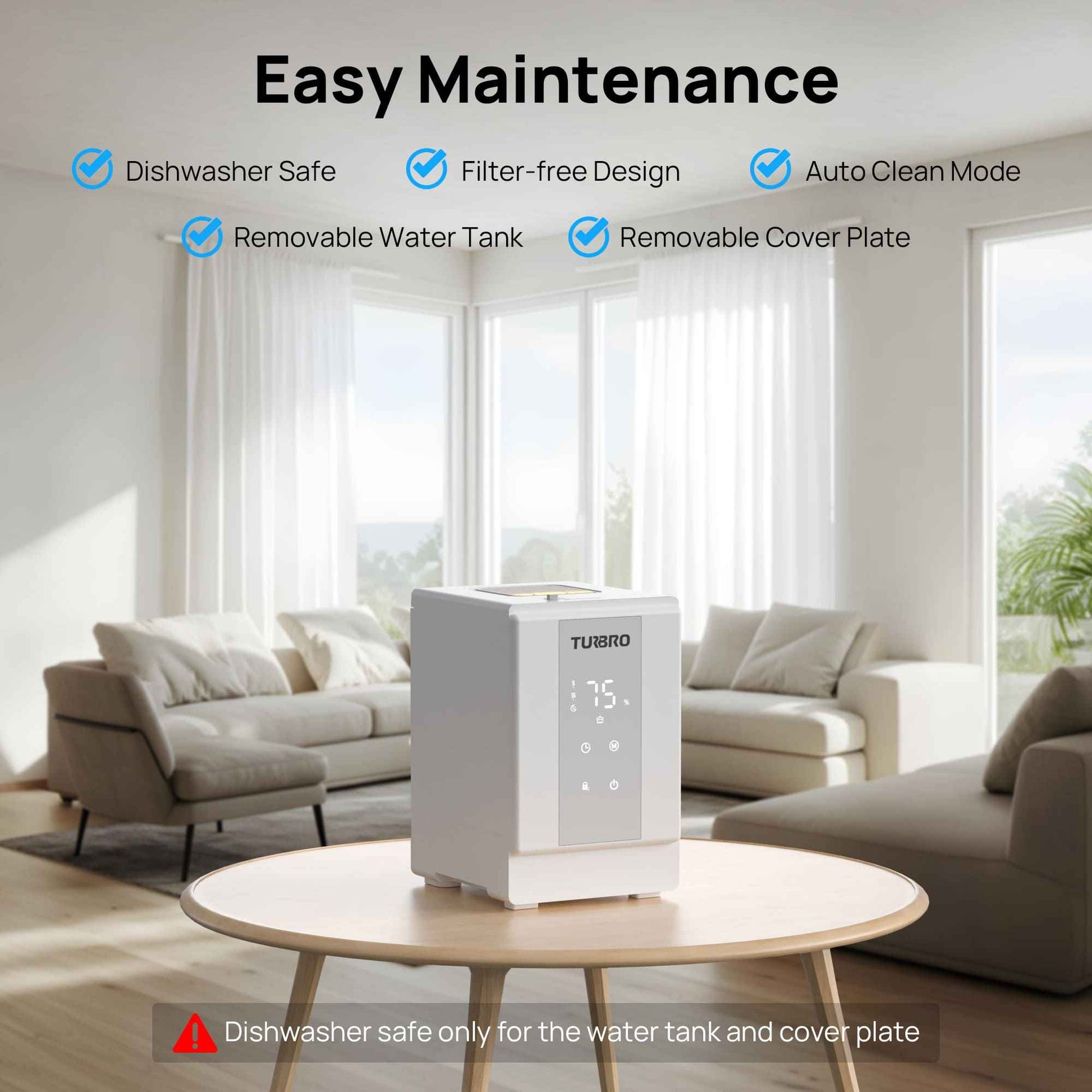 Greenland GLS04 Steam Warm Mist Humidifier, Stainless Steel 4L (1 Gal)