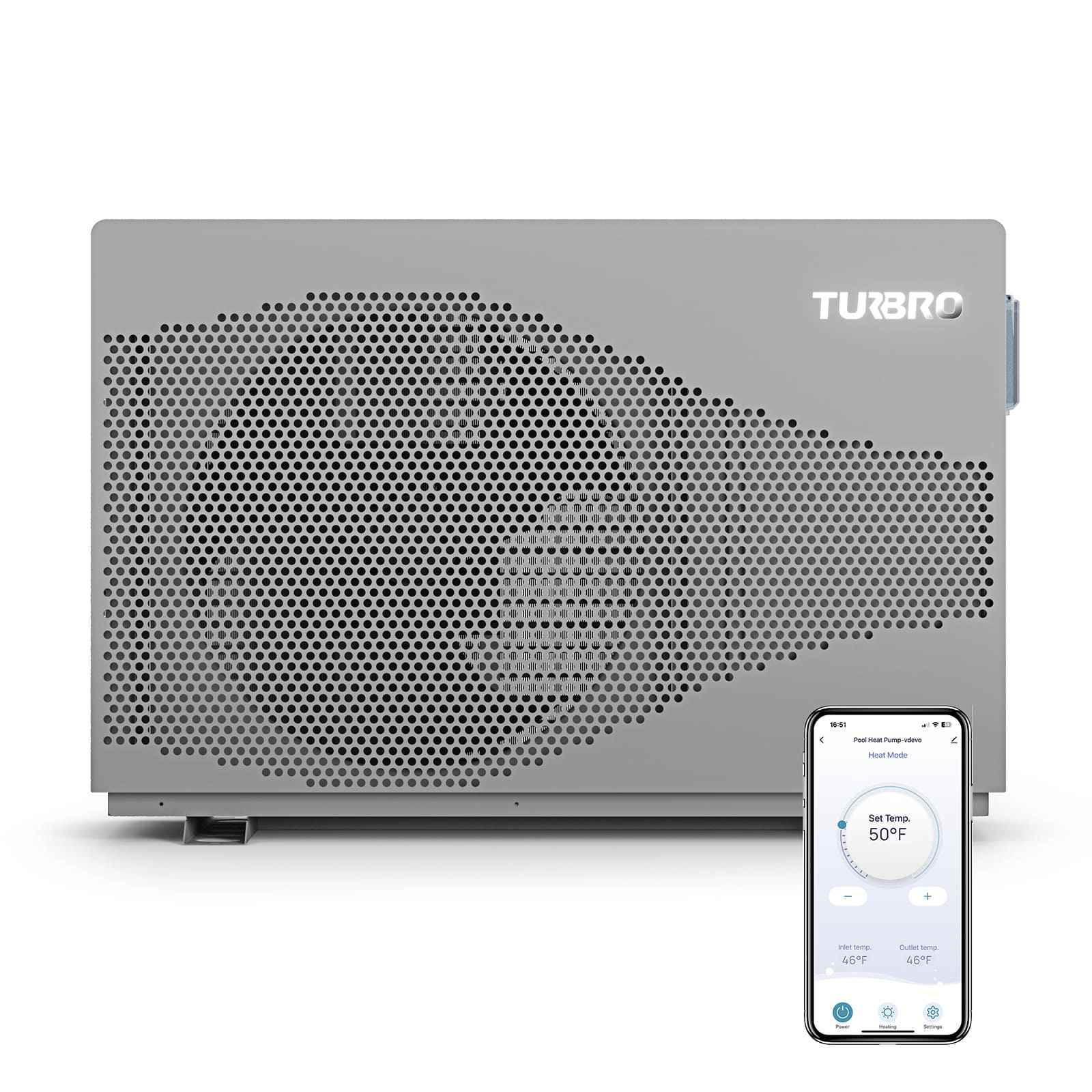 Beluga Inverter Swimming Pool Heat Pump, 33K/50K/58K/75K BTU